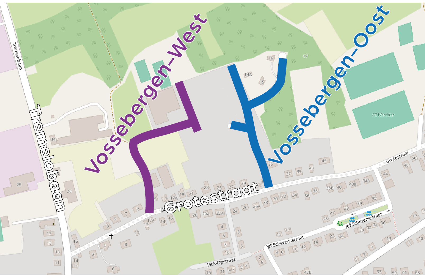 Projectzone vernieuwingsproject Vossebergen.