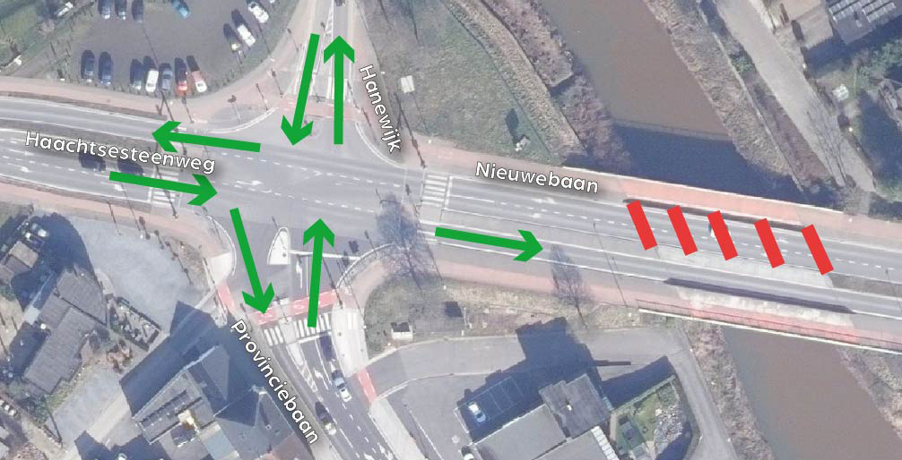 Plan voor verkeer op Werchter-Brug tijdens de herstelling.