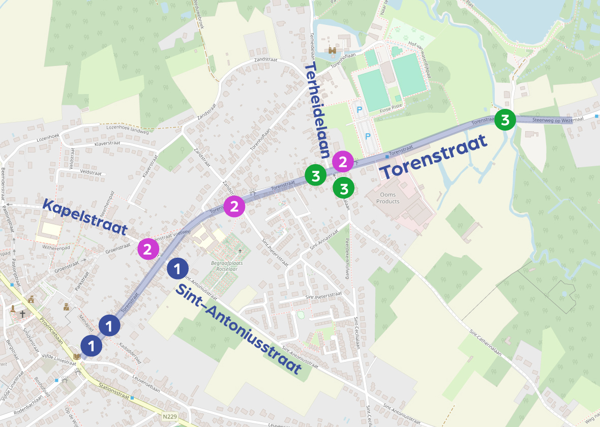 Projectzones koppelingen De Watergroep.