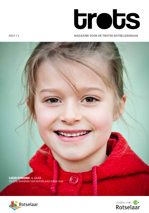 Cover van trots met Lieze Symons, inwoner sinds 2010.