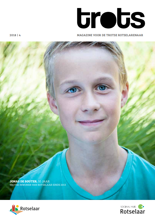 Cover van trots met Jonas De Souter, inwoner sinds 2013.