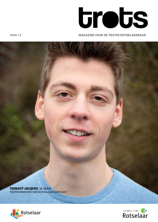 Cover van trots met Thibaut Jacques, inwoner sinds 2001.