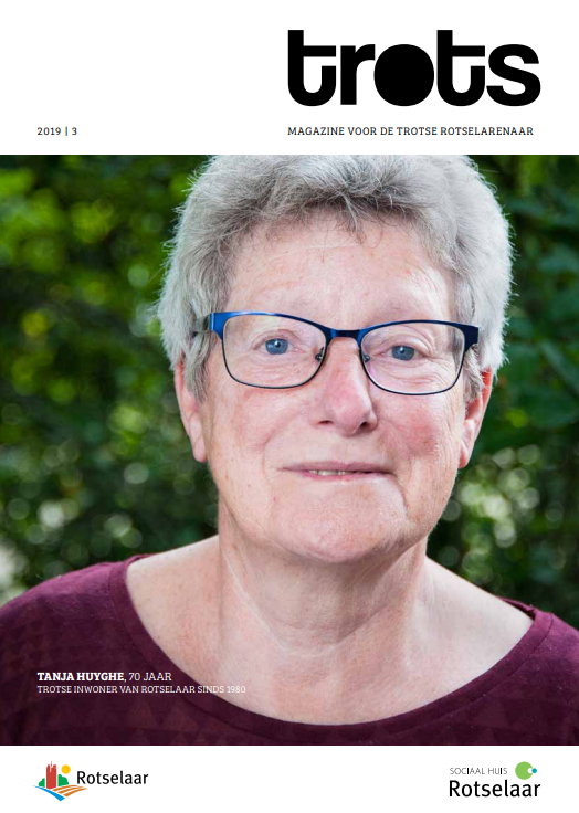 Cover van trots met Tanja Huyghe, inwoner sinds 1980.