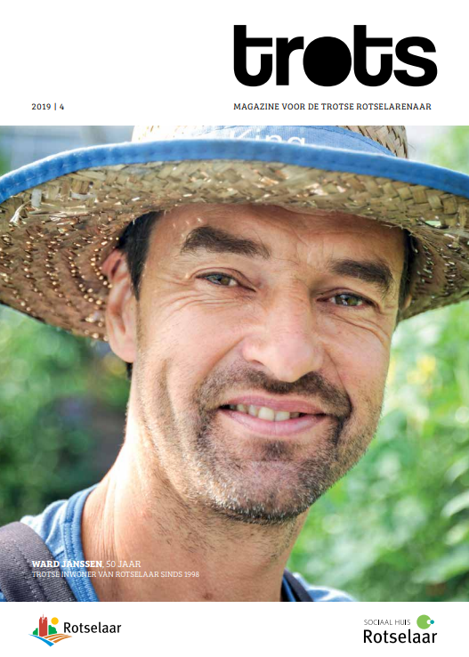 Cover van trots met Ward Janssen, inwoner sinds 1998.
