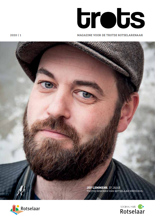 Cover van trots met Jef Lemmens, inwoner sinds 2015.