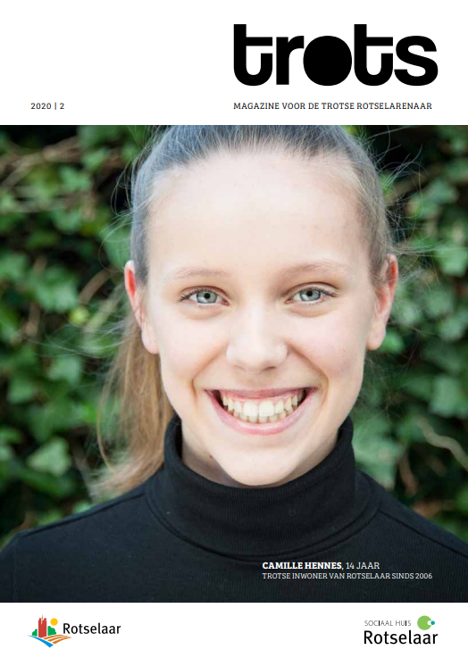 Cover van trots met Camille Hennes, inwoner sinds 2006.