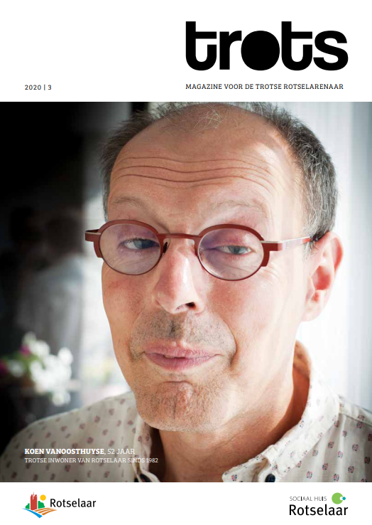 Cover van trots met Koen Vanoosthuyse, inwoner sinds 1982.
