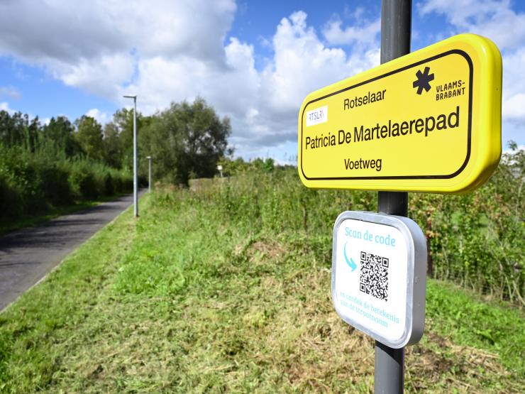 Straatnaambord Patricia De Martelaerepad.