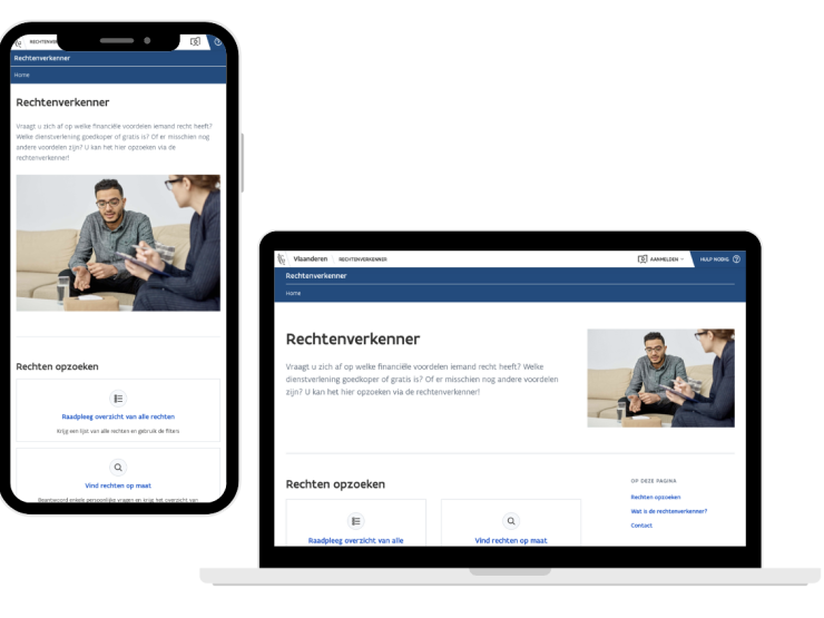 Website van de Rechtenverkenner.