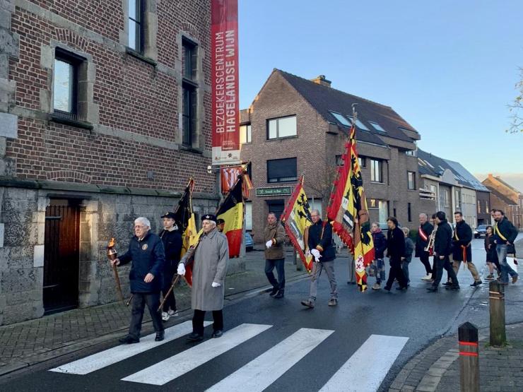 Optocht voor Wapenstilstand in Wezemaal.