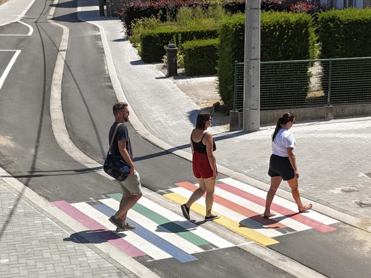Regenboogzebrapad