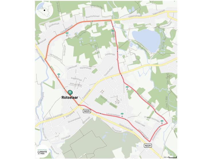 Routeplan van de wielerwedstrijd Dames op zaterdag 23 augustus.