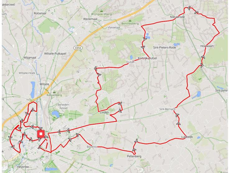 Parcours Renewi Tour op zondag 24 augustus.