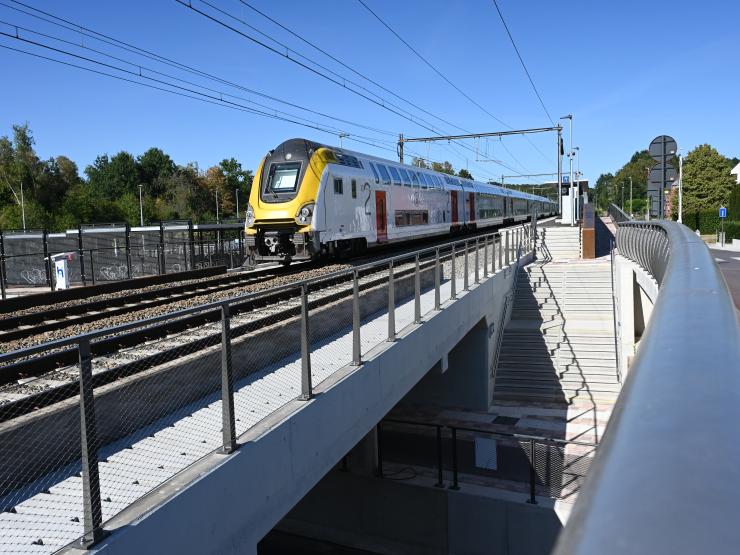 Trein aan Wezemaal-Station.